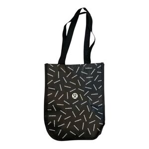 Lululemon Shopper Shoulder Bag 12"x9.5" Red Black White Reusable Tote VG